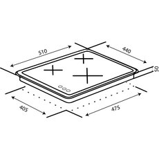 Варильна поверхня HG430-W3G CEST (WH)