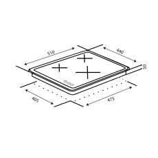 Варочная поверхность HG430-W3G CS (BK)
