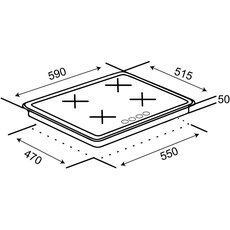Варильна поверхня HG640-MA3 S (WH) Варильна поверхня HG640-MA3 S (WH)