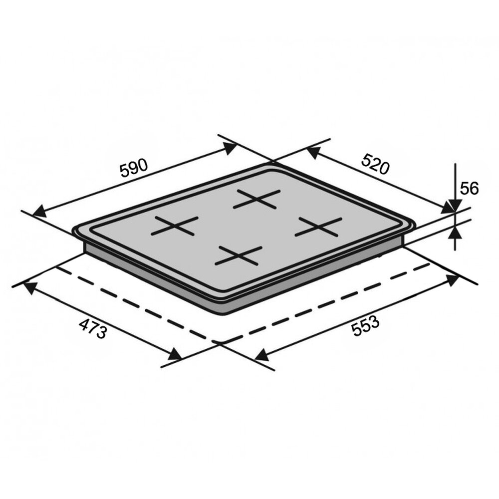 Фото - Варочная поверхность HG C7G CS (BK)