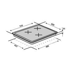 Індукційна варильна поверхня HI 43 TC FBS