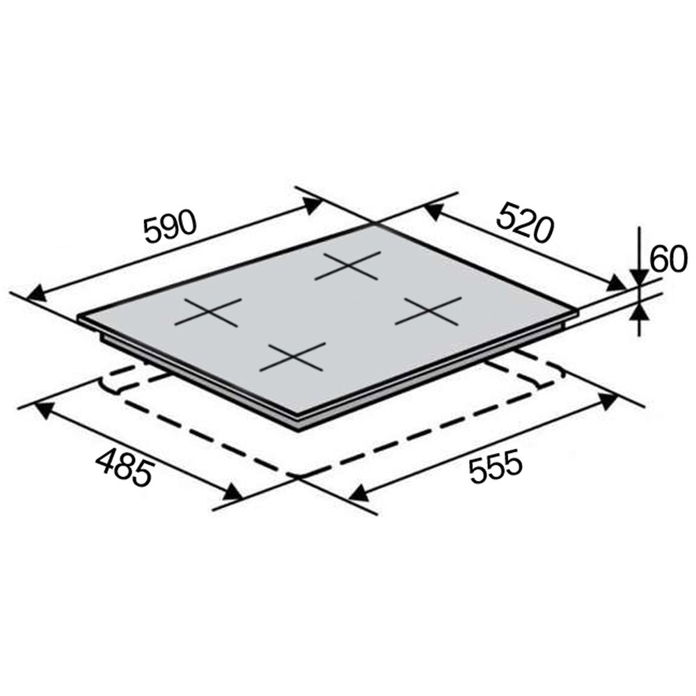 Варочная поверхность HI 64 TC FBS SQFZ SL (GRS) Фото - Варочная поверхность HI 64 TC FBS SQFZ SL (GRS)