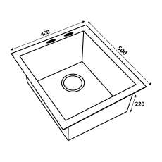 Кухонная мойка Ventolux HMKS 4050 PVD BKS MC DECOR 3/0,8