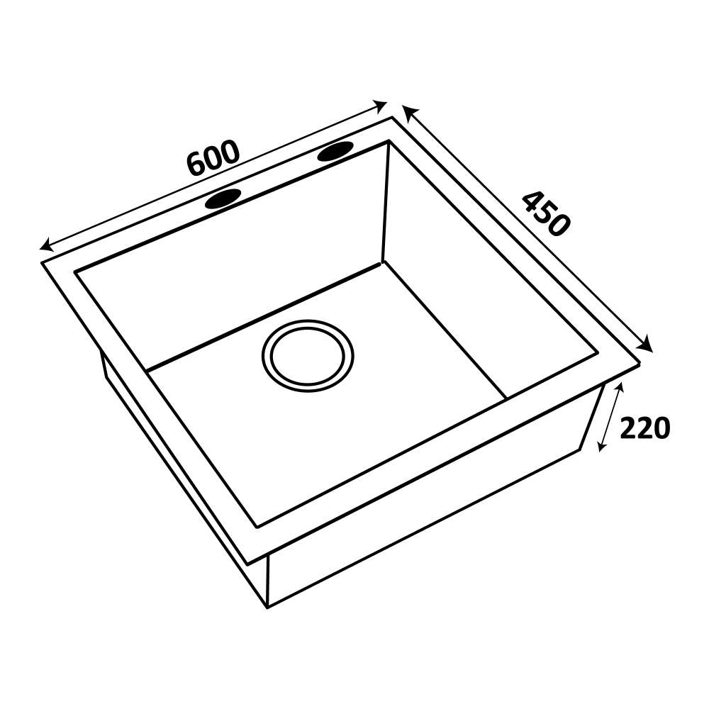 Фото - Кухонная мойка Ventolux HMKS 6050 PVD BKS 3/0,8