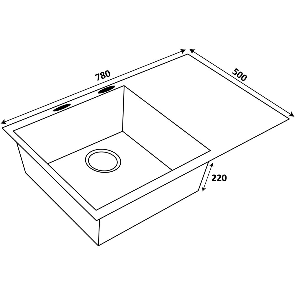 Фото - Кухонна мийка Ventolux HMKS LW 7850 PVD BK 3/0,8