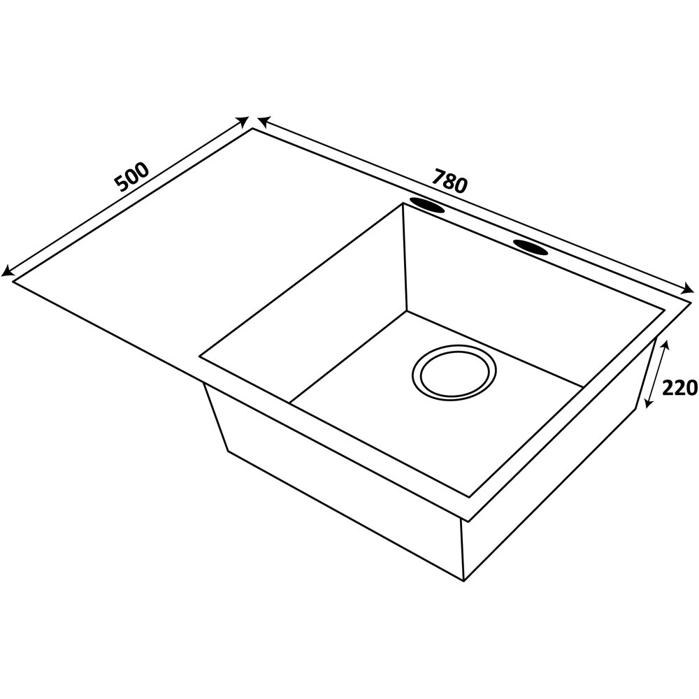 Фото - Кухонна мийка Ventolux HMKS RW 7850 PVD BK 3/0,8