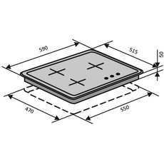 Варильна поверхня HSF630-T3G CESTB (BK)