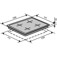 Варильна поверхня HG640-DA3 CS (AN) Варильна поверхня HG640-DA3 CS (AN)