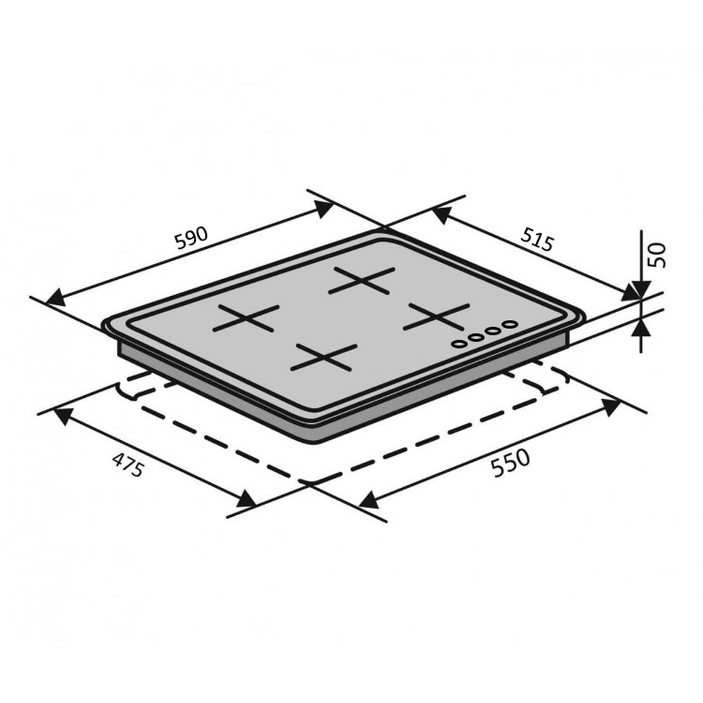 Фото - Варочная поверхность HG640-TA3G CEST (WH)