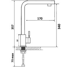Змішувач Ventolux KF01 BN Змішувач Ventolux KF01 BN