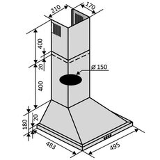Витяжка LIDO 50 BK (700) Витяжка LIDO 50 BK (700)