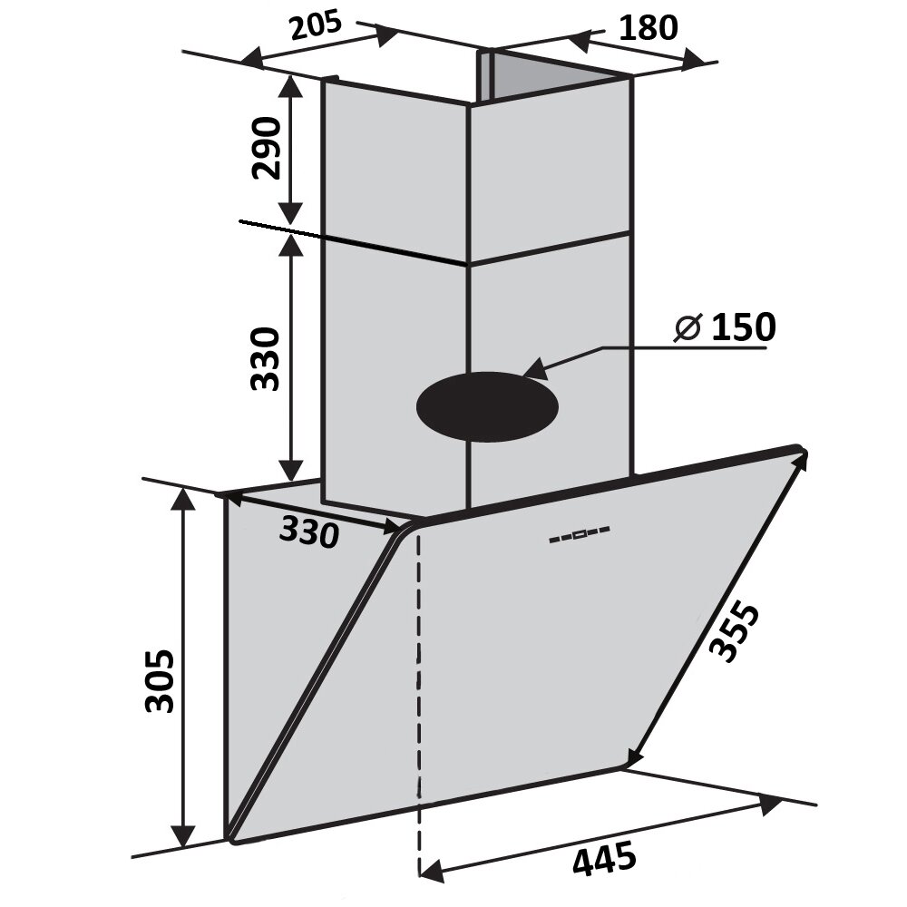 Фото - Вытяжка MIRROR 45 BG (700) PB