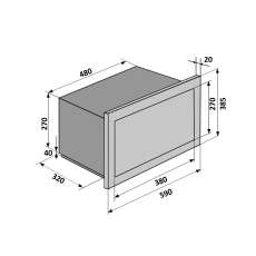 Мікрохвильові печі MWBI 20 BK ST Мікрохвильові печі MWBI 20 BK ST