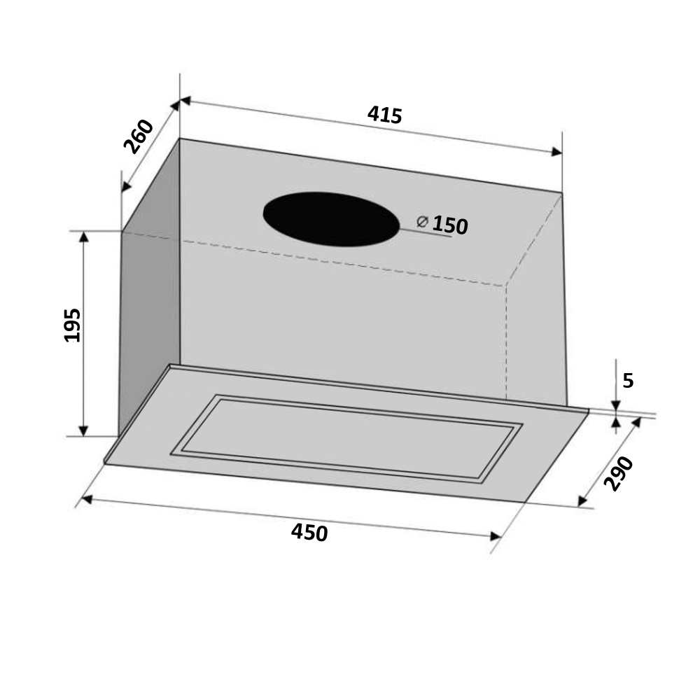 Фото - Вытяжка PUNTO 45 BG (700) PB