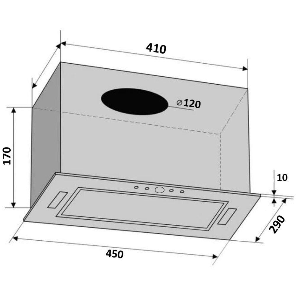 Фото - Вытяжка PUNTO 45 BK (800) PB