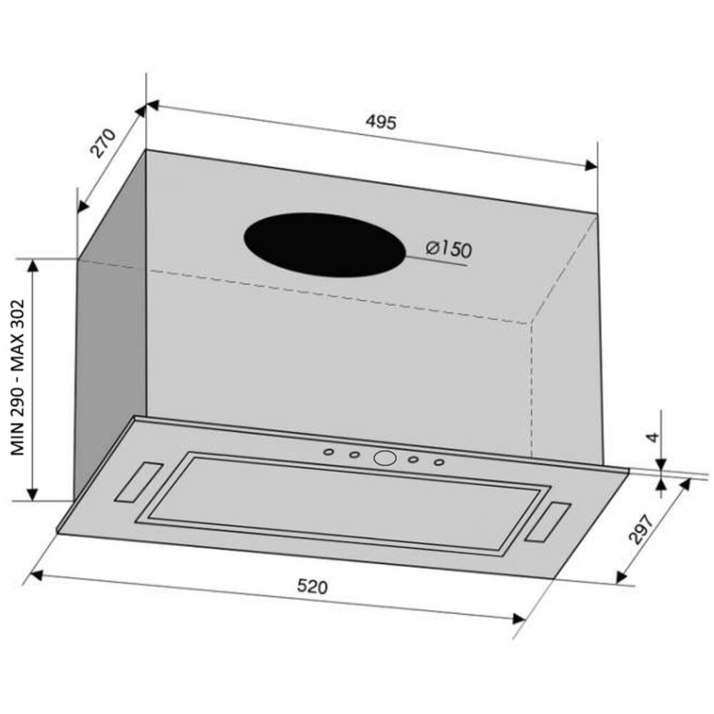 Фото - Вытяжка PUNTO 52 BG (1000) TRC