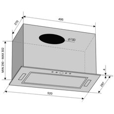 Вытяжка PUNTO 52 MBG (1000) TC MS Вытяжка PUNTO 52 MBG (1000) TC MS
