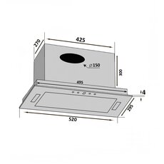 Вытяжка PUNTO 52 WG (1400) TRC JET