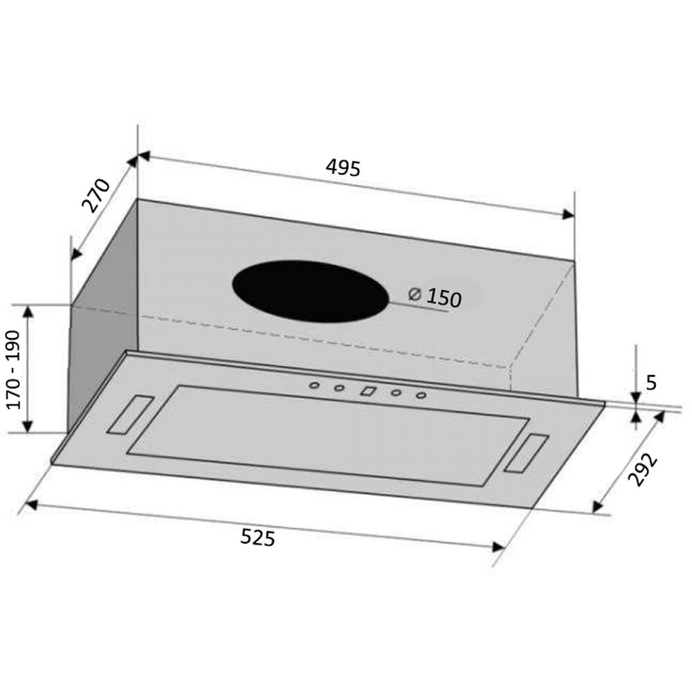 Фото - Витяжка PUNTO 52 WH (700) PB PC