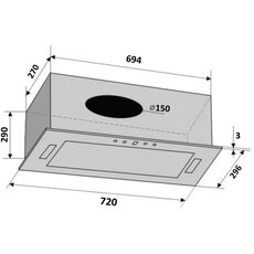 Вытяжка PUNTO 72 BG (1200) TC MS