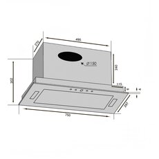 Витяжка PUNTO 75 BG (1400) TRC JET
