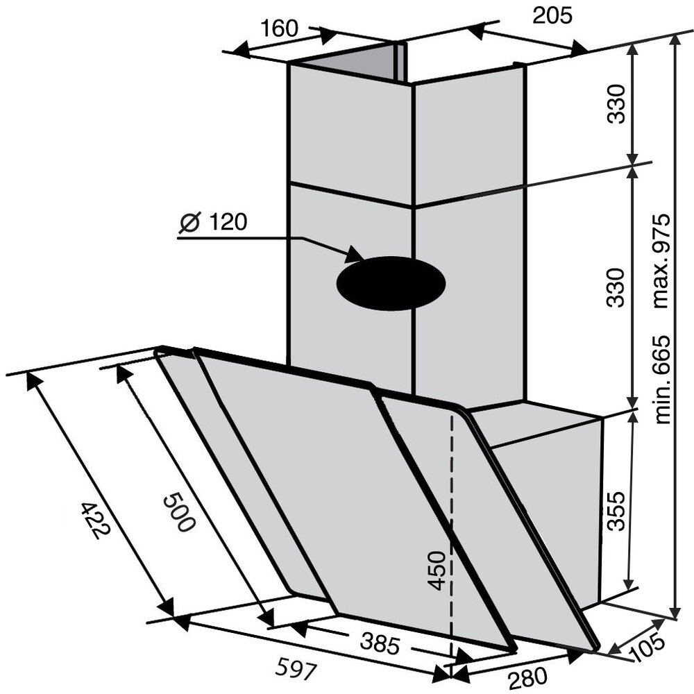 Фото - Вытяжка TORINO 60 BG/X (750) PB