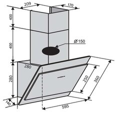 Витяжка VIENNA 60 BG (800) TC MS