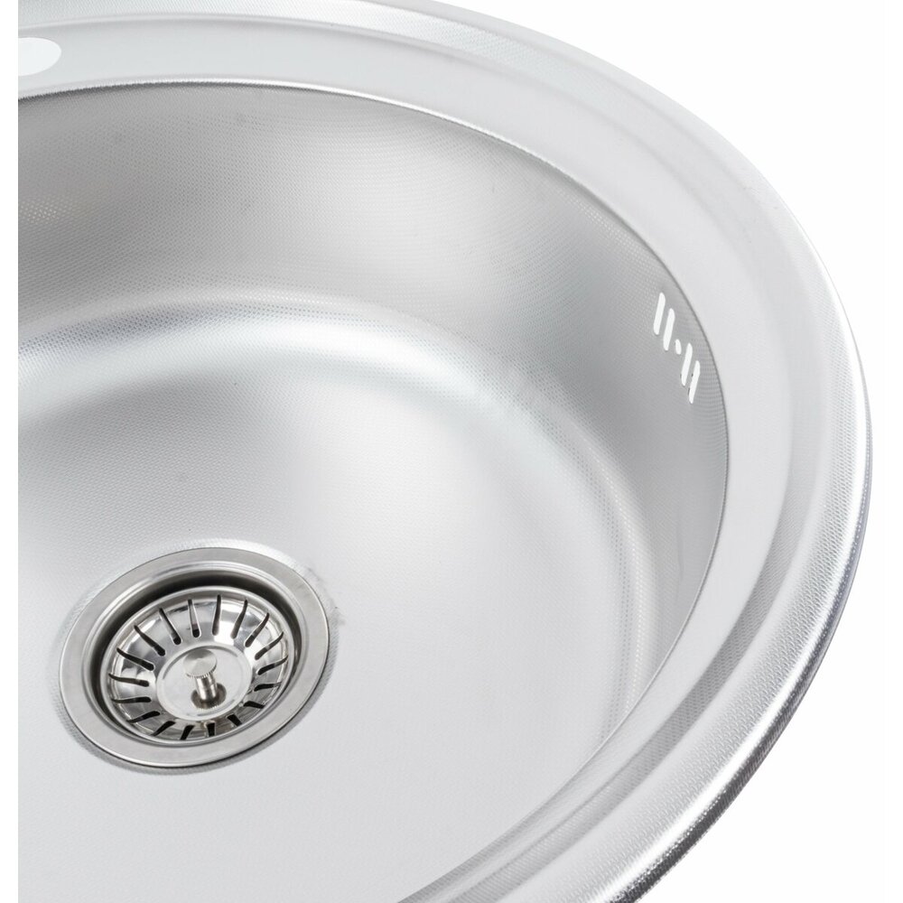 Фото - Кухонна мийка з нержавіючої сталі Platinum 510 ДЕКОР (0,6/170 мм)