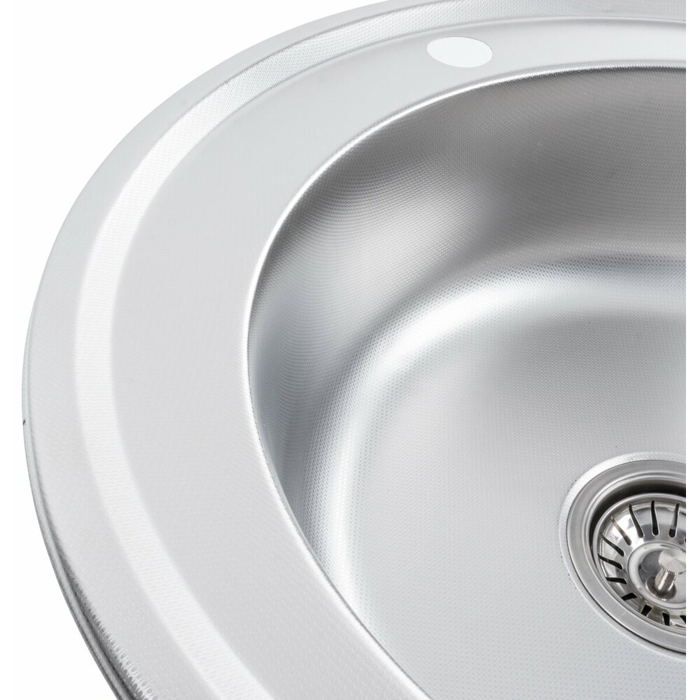 Фото - Кухонна мийка з нержавіючої сталі Platinum 510 ДЕКОР (0,6/170 мм)