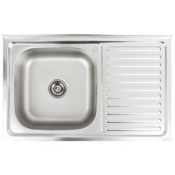 Кухонна мийка з нержавіючої сталі Platinum ДЕКОР 8050 L (0,7/160 мм)