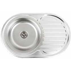 Кухонна мийка з нержавіючої сталі Platinum ДЕКОР 7750 (0,8/180 мм)