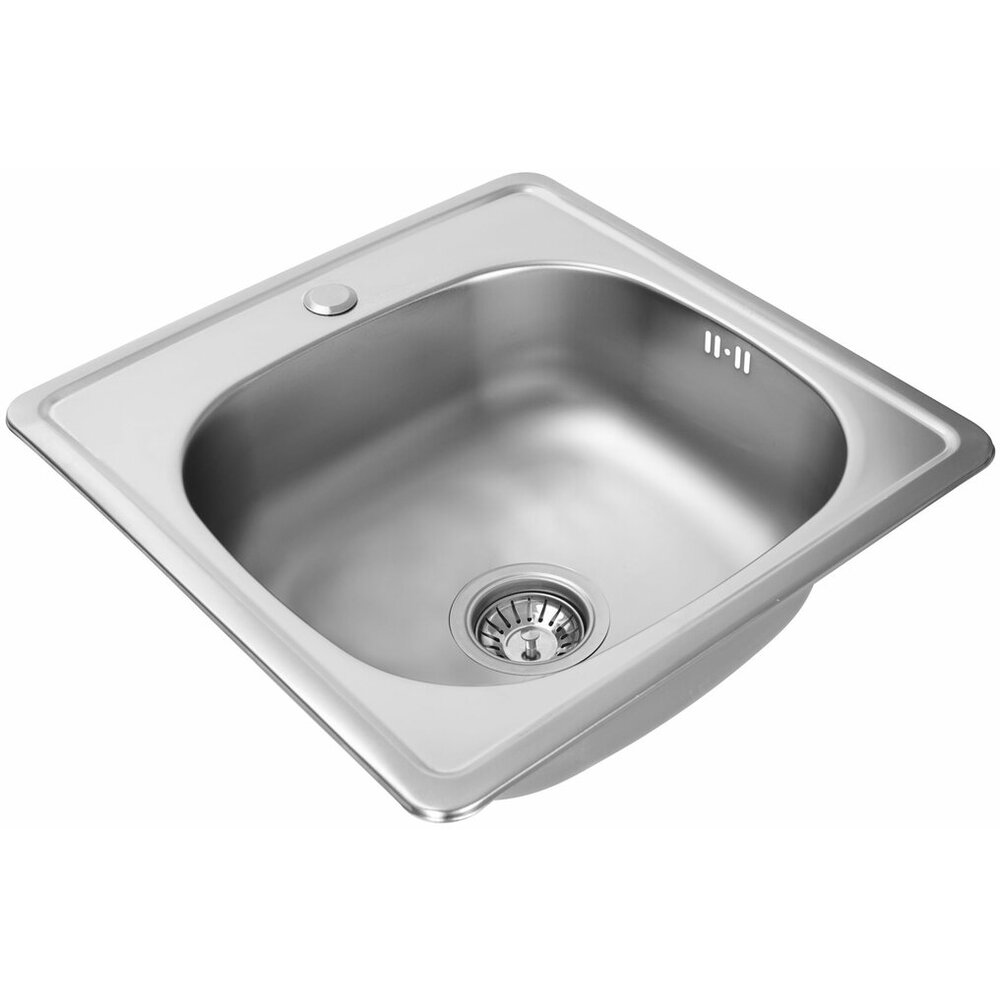 Фото - Кухонна мийка з нержавіючої сталі Platinum САТИН 4848 (0,6/170 мм)