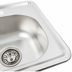 Кухонна мийка з нержавіючої сталі Platinum ДЕКОР 3838 (0,6/160 мм)