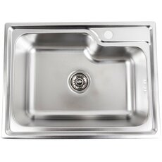 Кухонна мийка з нержавіючої сталі Platinum ДЕКОР 5845 (0,8/180 мм)