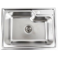Кухонна мийка з нержавіючої сталі Platinum ДЕКОР 5845 (0,8/180 мм)