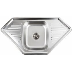Кухонна мийка з нержавіючої сталі Platinum 9550В ДЕКОР (0,8/180 мм)