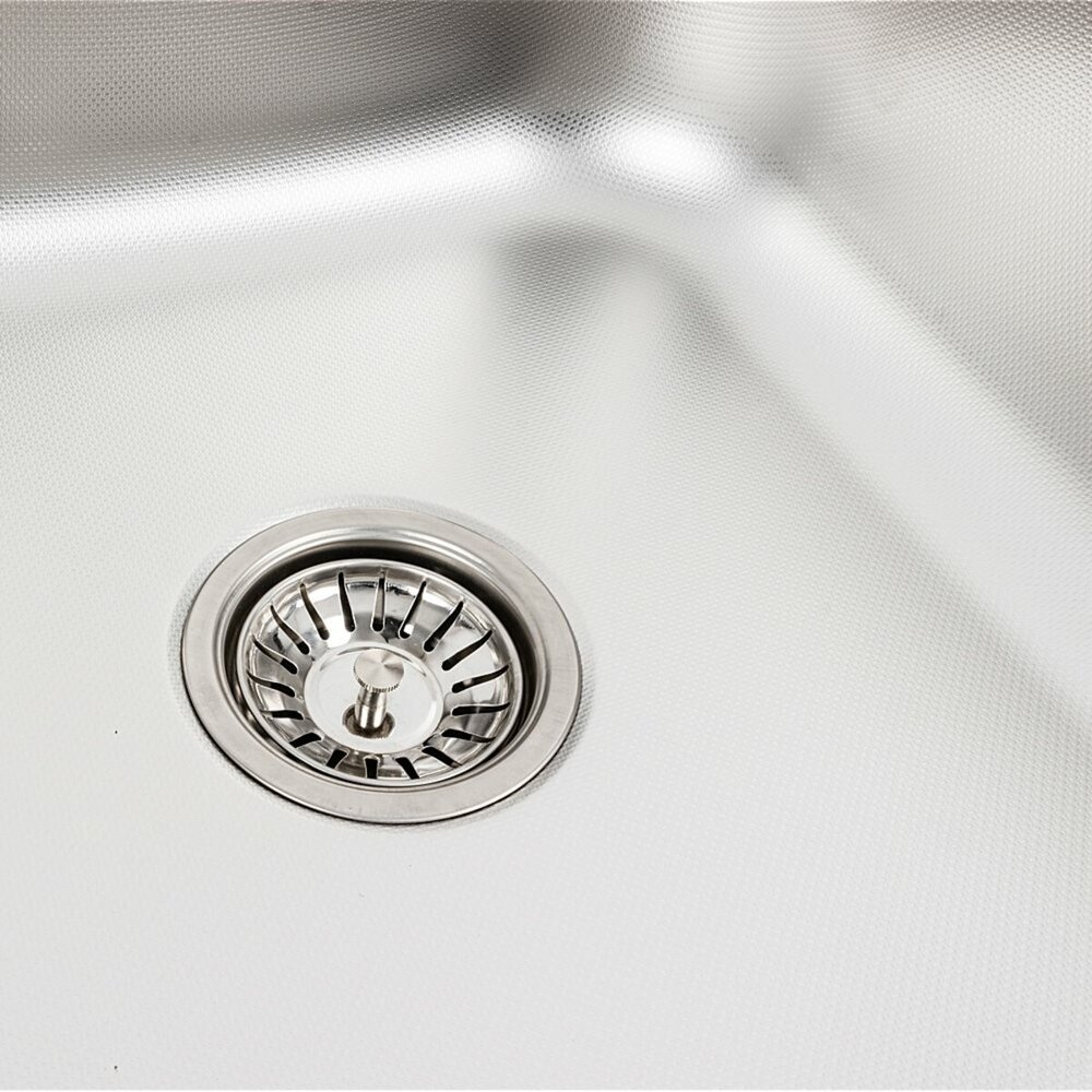 Фото - Кухонна мийка з нержавіючої сталі Platinum ДЕКОР 8050 R (0,7/160 мм)