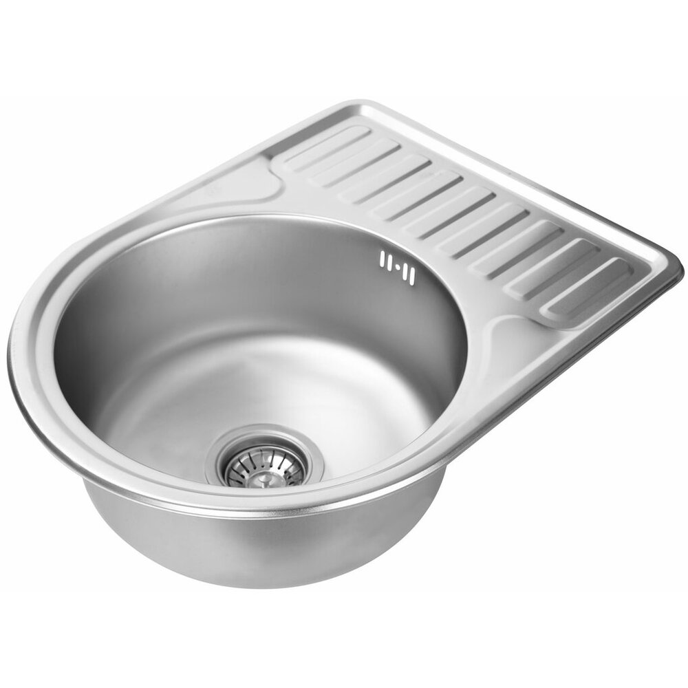 Фото - Кухонна мийка з нержавіючої сталі Platinum САТИН 5844 0,8/180 мм)