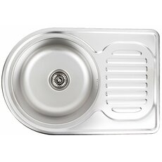 Кухонна мийка з нержавіючої сталі Platinum ДЕКОР 6745 (0,8/180 мм)