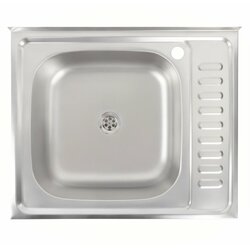 Кухонна мийка з нержавіючої сталі Platinum САТИН 6050 L (0,5/160 мм)