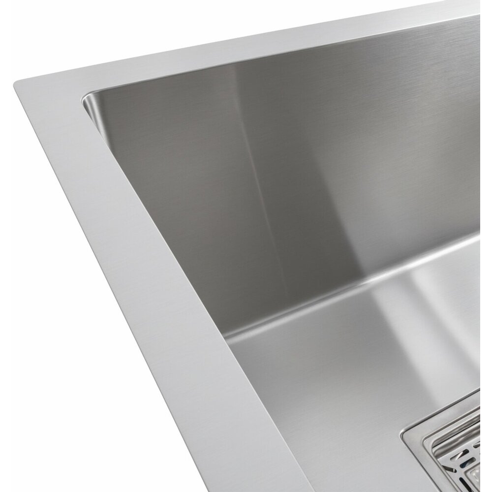 Фото - Кухонна мийка нержавійка Platinum Handmade HDB 80*45 на дві чаші (квадратний сифон)