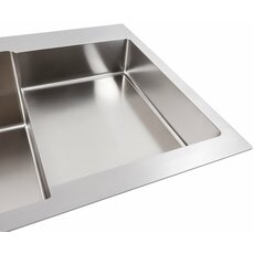 Кухонна мийка 78*50С L нержавійка Valeso Handmade (круглий сифон 3.0/0.8)