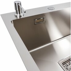 Кухонна мийка 78*50С L нержавійка Valeso Handmade (круглий сифон 3.0/0.8)