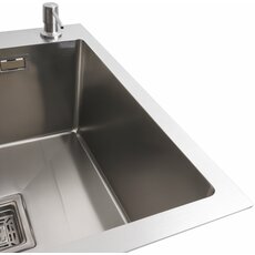 Кухонна мийка 78*50С R нержавійка Valeso Handmade (поглиблена полиця, 3.0/1.0 мм)