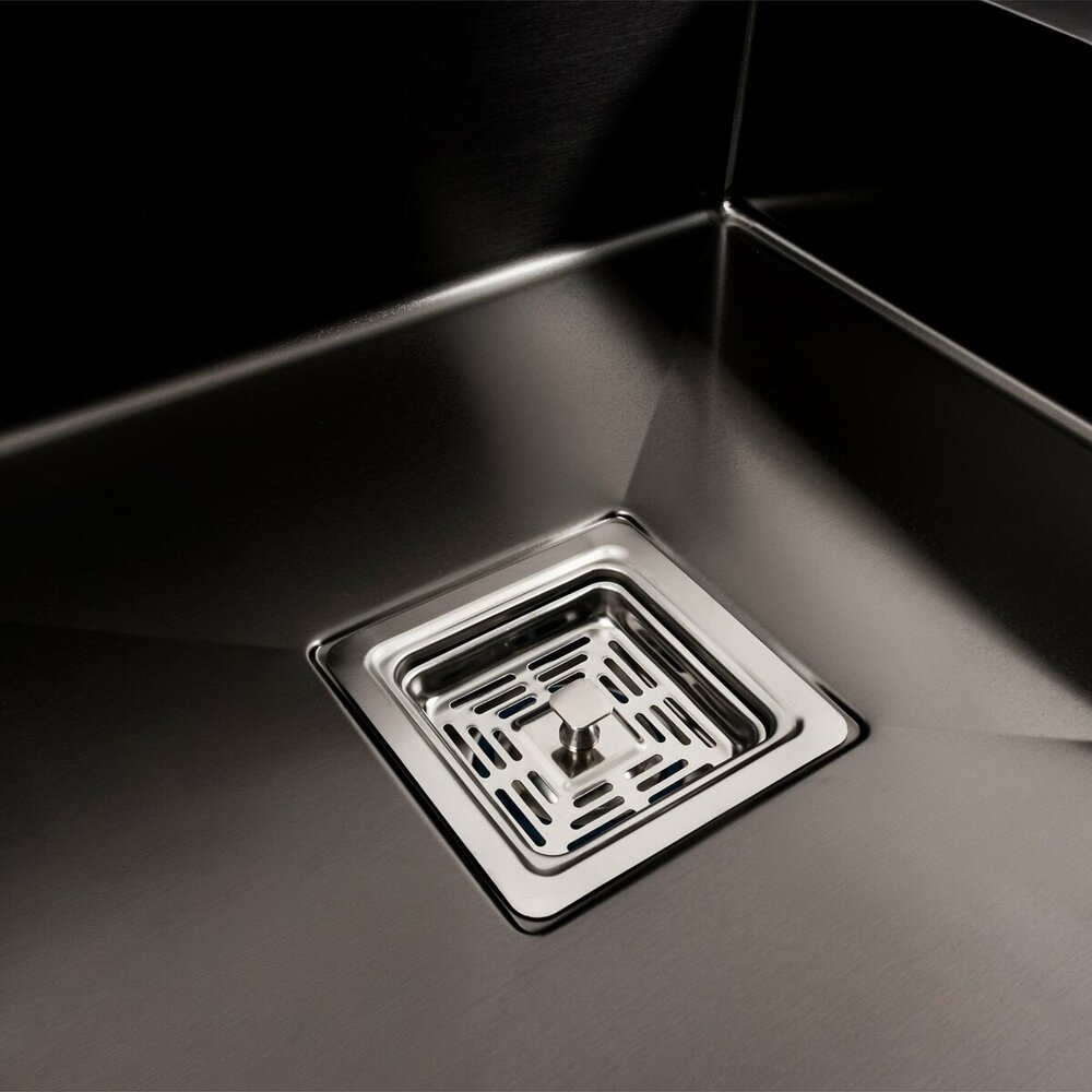 Фото - Кухонна мийка 78*50С L PVD чорна Platinum Handmade (поглиблена полиця, 3.0/1.0 мм)