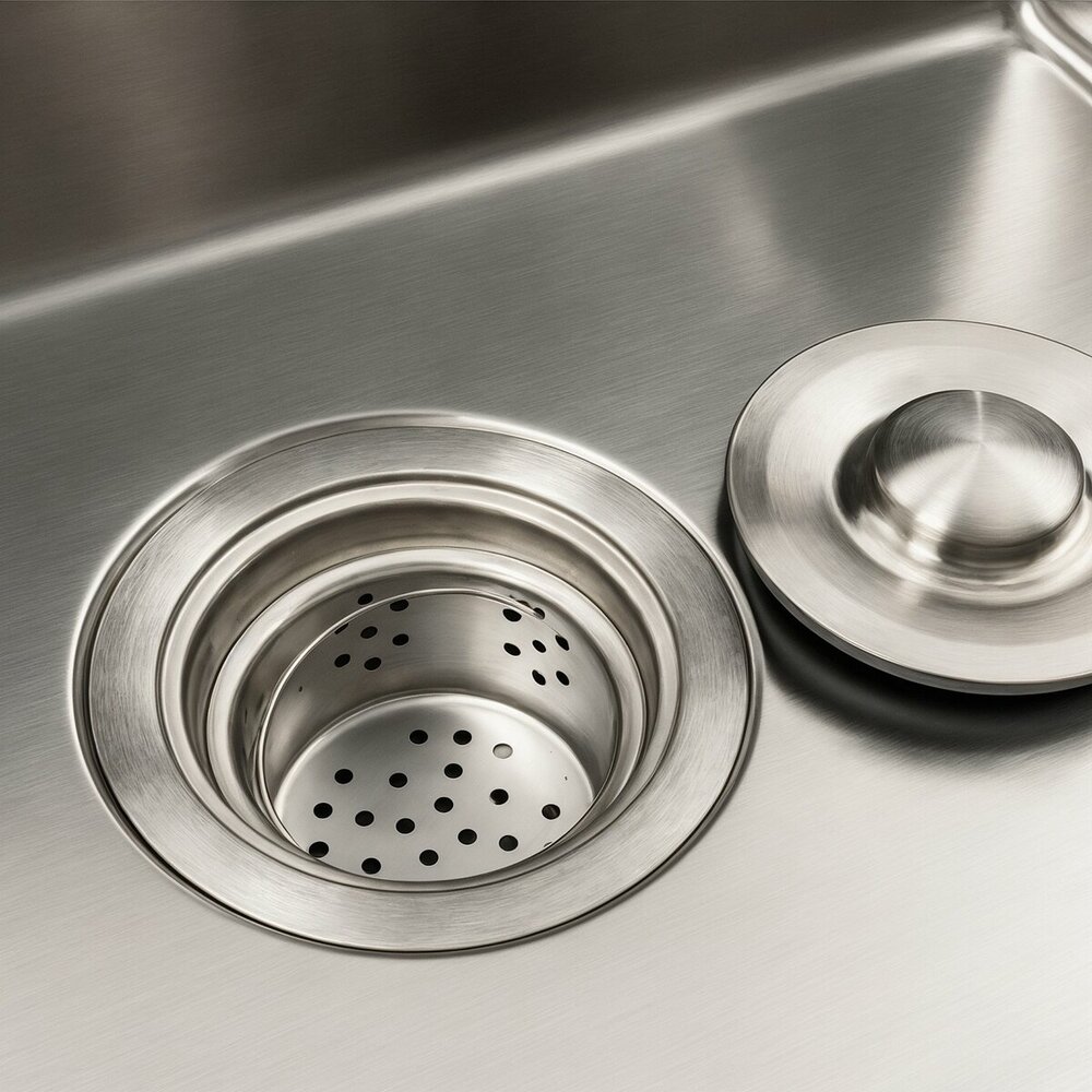 Фото - Кухонна мийка нержавійка 78*43 L Platinum Handmade (два отвори, круглий сифон 3,0/0,8)