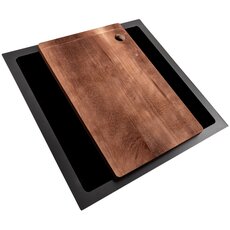 Кухонна мийка PVD чорна СМ 44*44 Valeso Handmade (монтаж під стільницю)