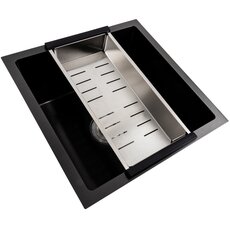 Кухонна мийка PVD чорна СМ 44*44 Valeso Handmade (монтаж під стільницю)