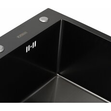 Кухонна мийка 40*50 Valeso Handmade PVD чорна (сифон крулий 3,0/0,8)