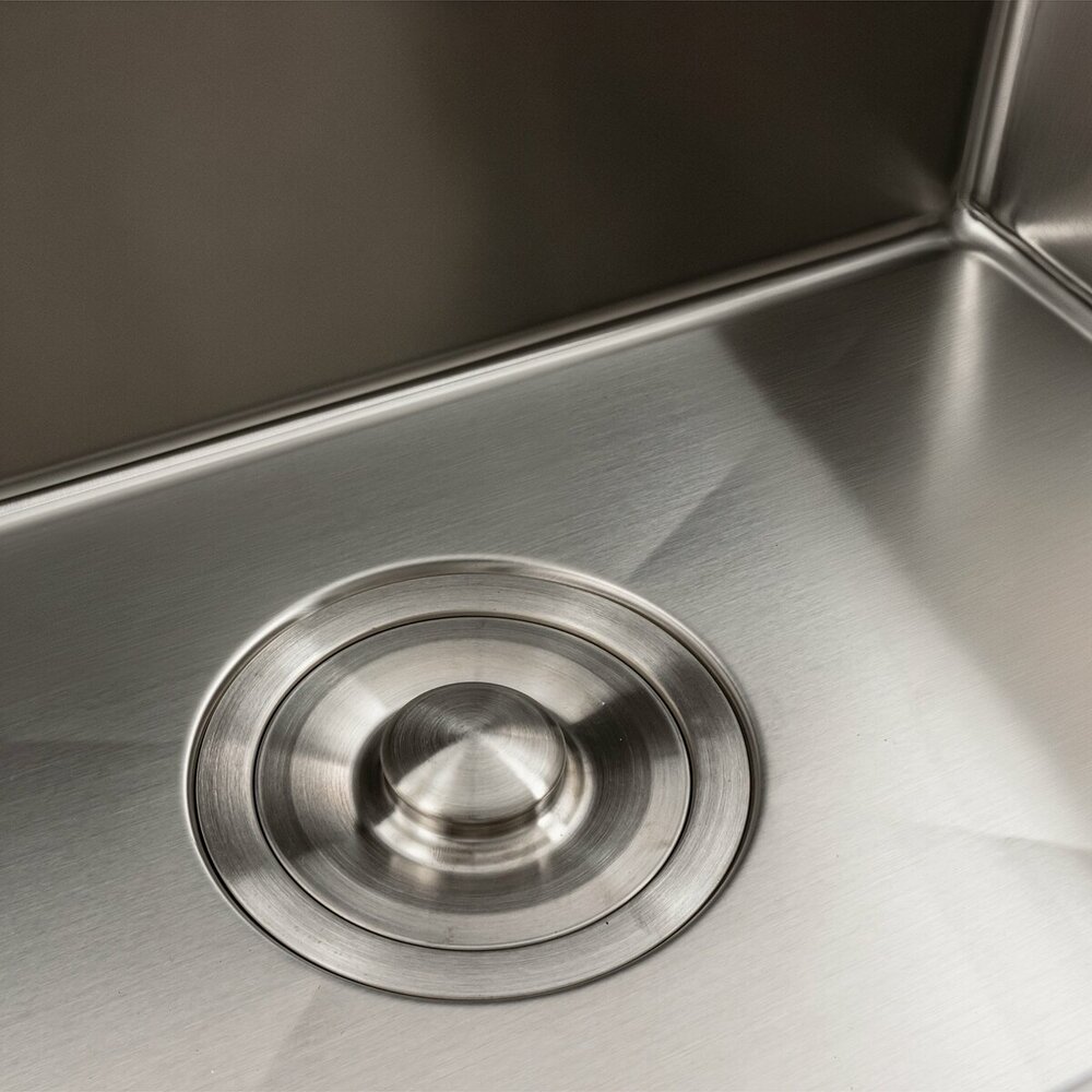 Фото - Кухонна мийка нержавійка 78*43 R Platinum Handmade (два отвори, круглий сифон 3,0/0,8)